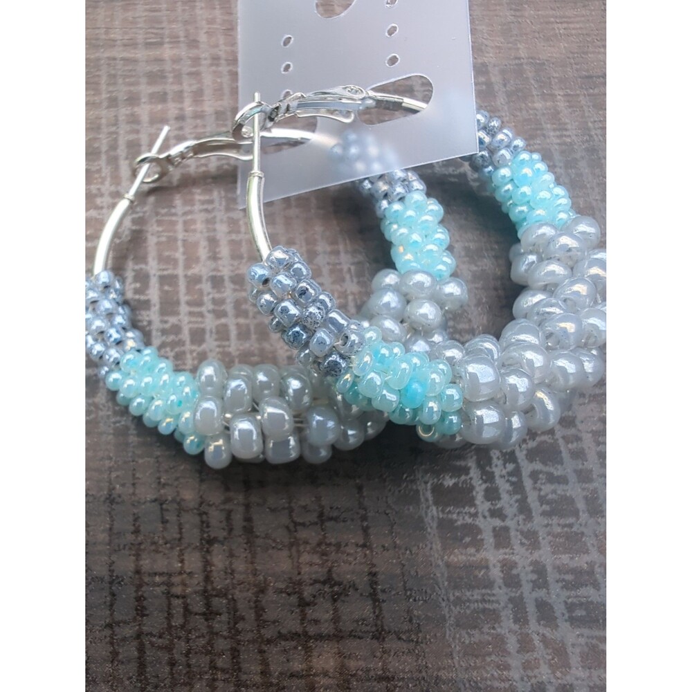 Beaded Hoops - Picture 4 of 5